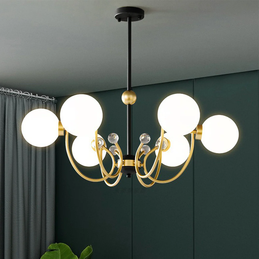 Black Adjustable Sputnik Chandeliers - Image 8