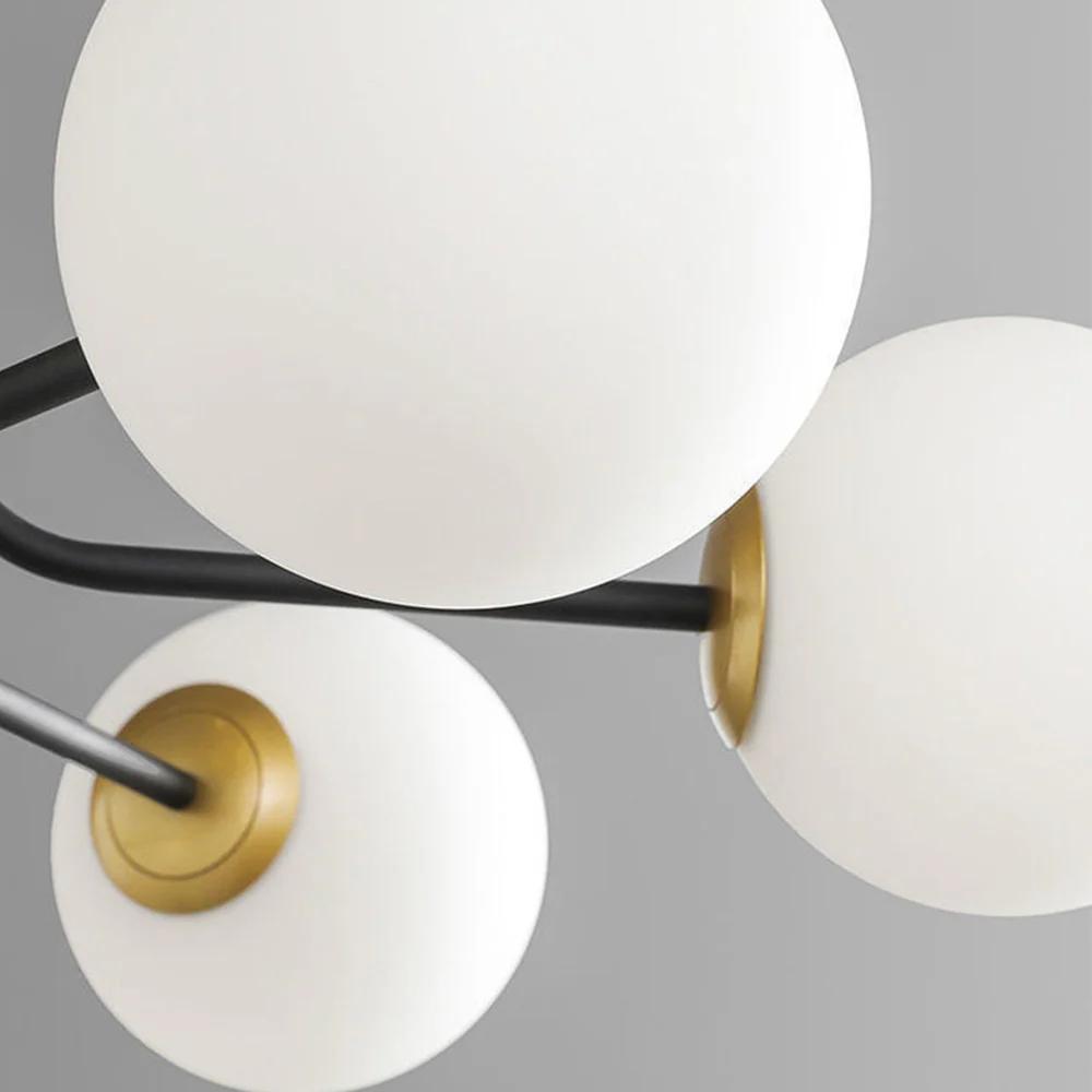 Black Gold Sputnik Chandelier Modern Pendant Light - Image 6