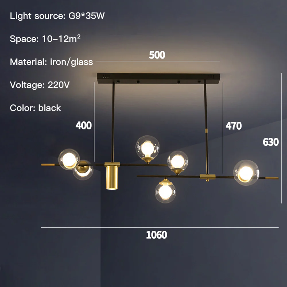 Brass Contemporary LED Chandelier Sputnik Chandelier 7-Light - Image 10