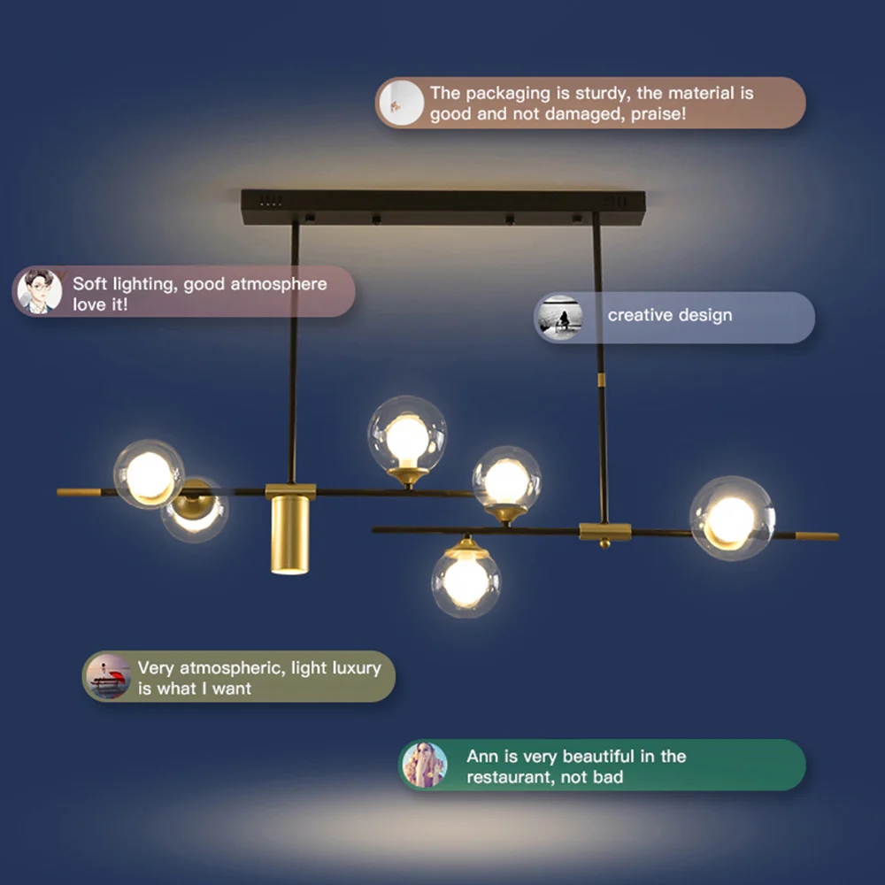 Brass Contemporary LED Chandelier Sputnik Chandelier 7-Light - Image 12