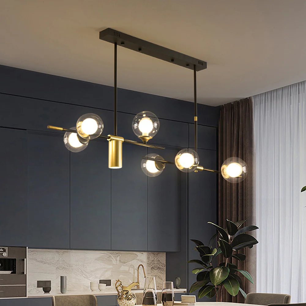 Brass Contemporary LED Chandelier Sputnik Chandelier 7-Light - Image 14