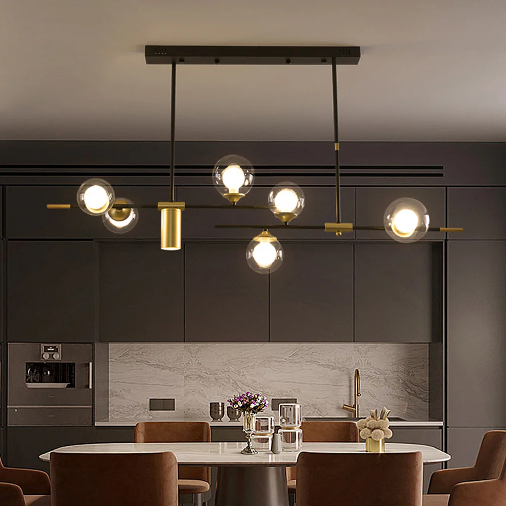Brass Contemporary LED Chandelier Sputnik Chandelier 7-Light - Image 17