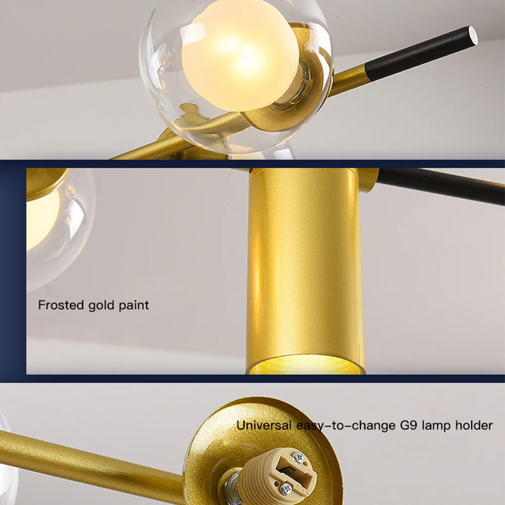 Brass Contemporary LED Chandelier Sputnik Chandelier 7-Light - Image 19