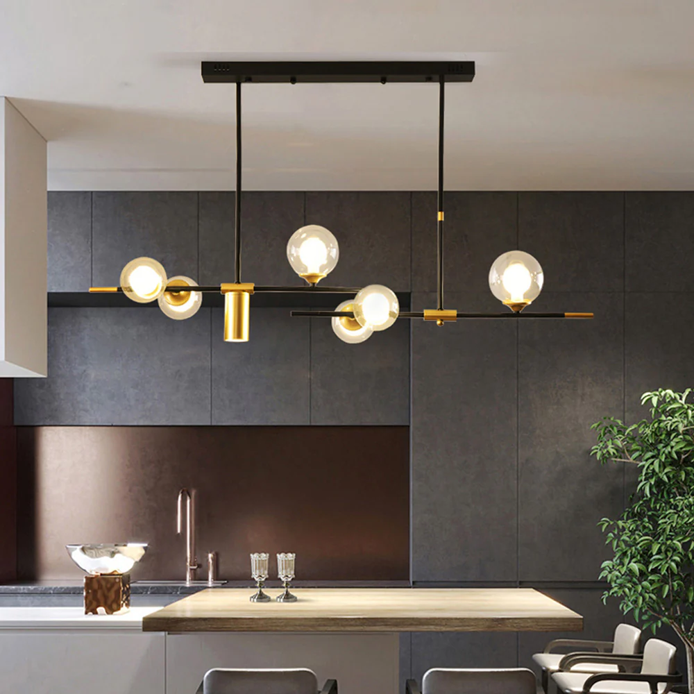 Brass Contemporary LED Chandelier Sputnik Chandelier 7-Light - Image 25