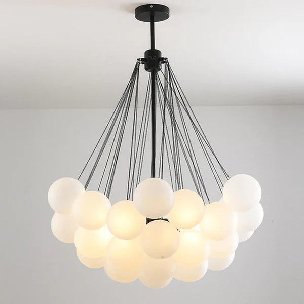 Bubble Chandelier Nordic Frosted Glass Ball Chandelier for Dining Room - Image 10