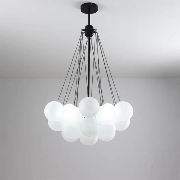 Bubble Chandelier Nordic Frosted Glass Ball Chandelier for Dining Room - Image 16