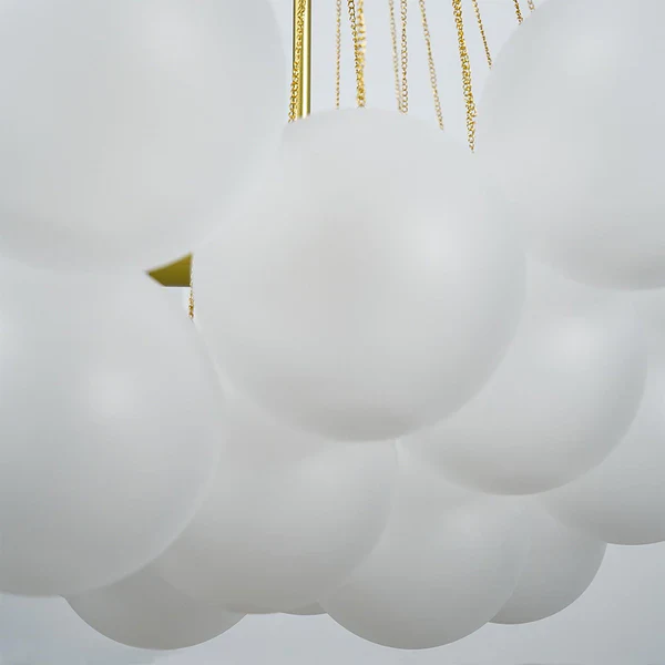 Bubble Chandelier Nordic Frosted Glass Ball Chandelier for Dining Room - Image 18