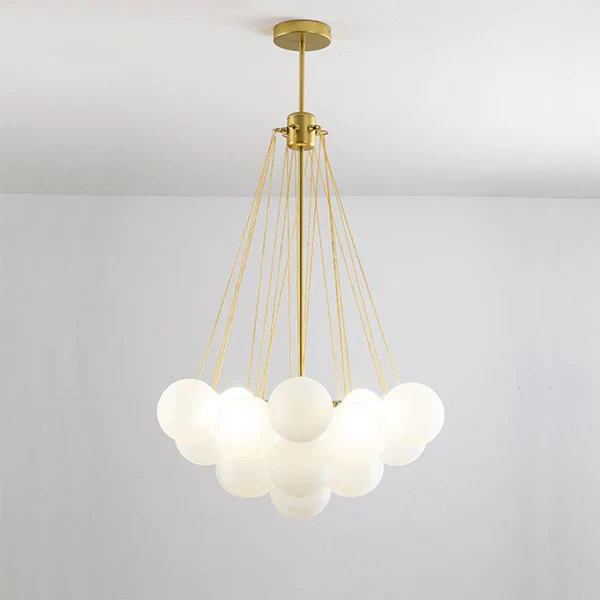 Bubble Chandelier Nordic Frosted Glass Ball Chandelier for Dining Room - Image 6
