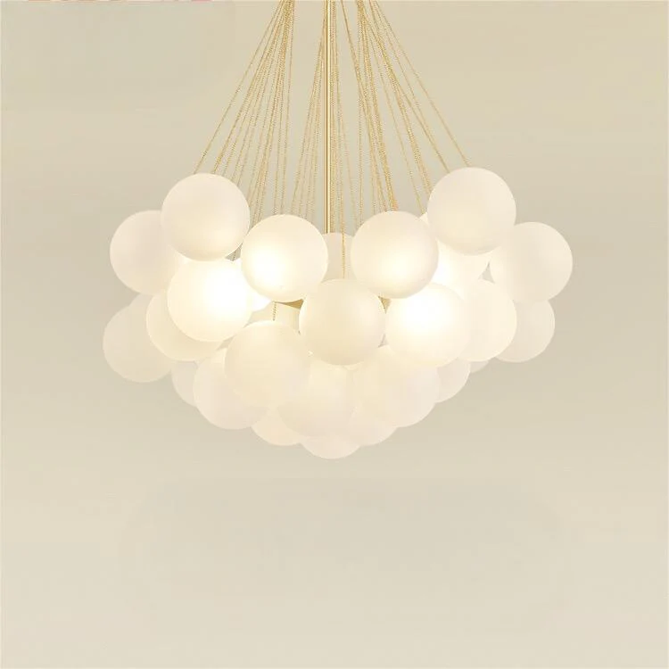 Bubble Chandelier Nordic Frosted Glass Ball Chandelier for Dining Room - Image 7