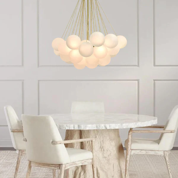 Bubble Chandelier Nordic Frosted Glass Ball Chandelier for Dining Room - Image 8