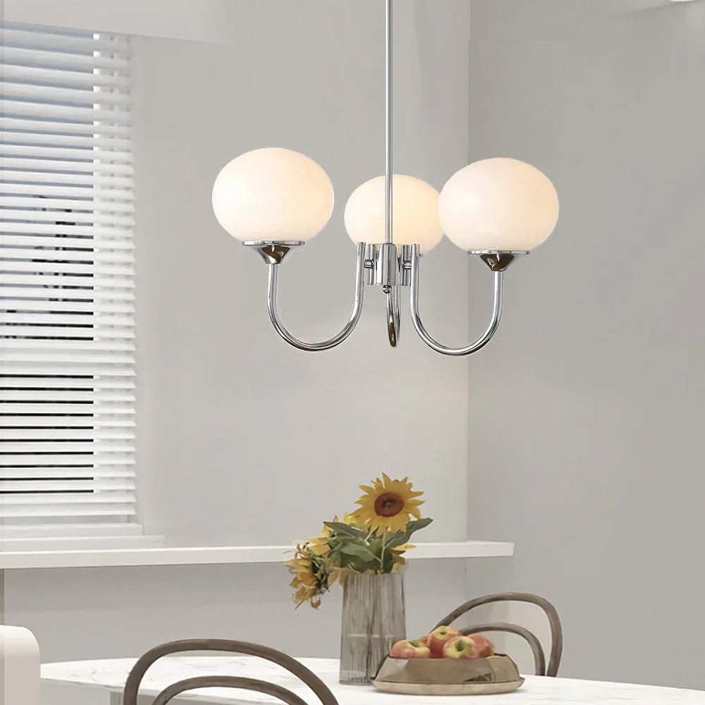 Bubble Pink Glass Marshmallow Chandelier - Image 26