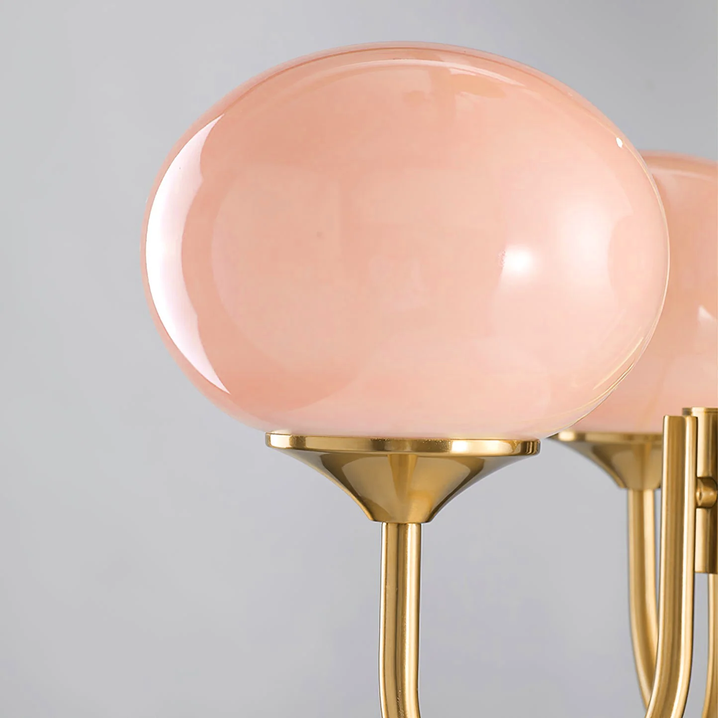 Bubble Pink Glass Marshmallow Chandelier - Image 7