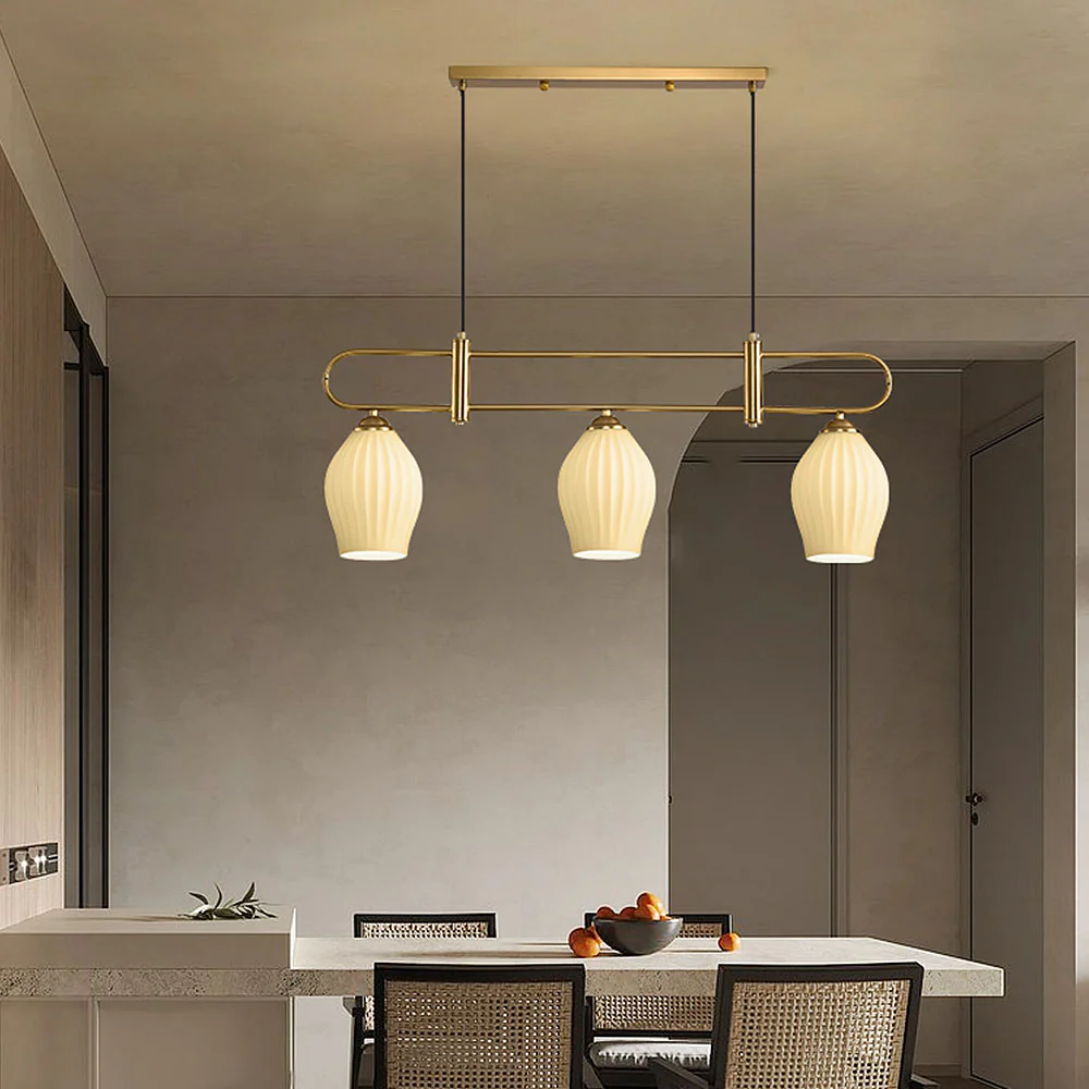 Modern Simple Glass Dining Room Colorful Ceiling Light - Image 2