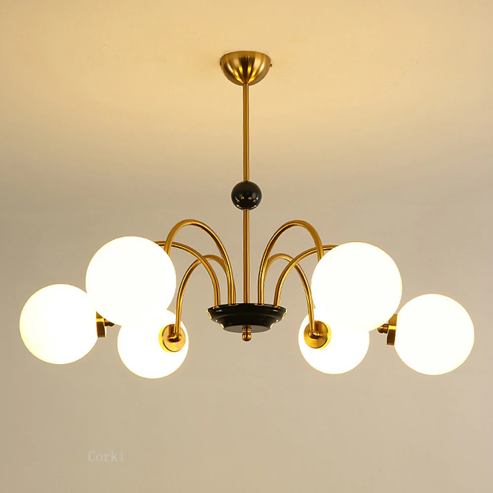 Chrome Chandelier Living Room Lighting Nordic Glass Chandelier - Image 14