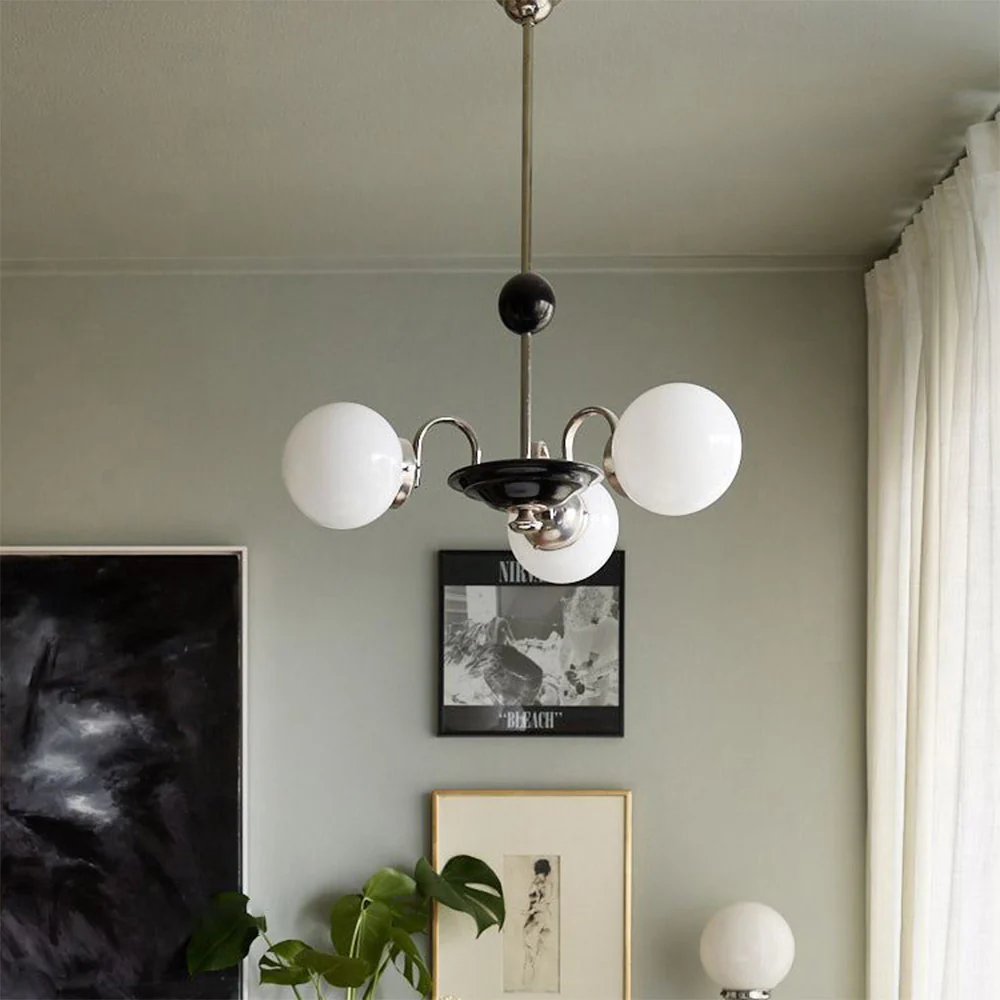 Chrome Chandelier Living Room Lighting Nordic Glass Chandelier - Image 16