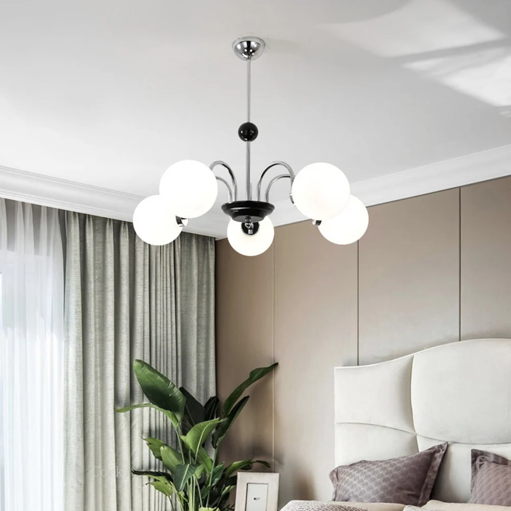 Chrome Chandelier Living Room Lighting Nordic Glass Chandelier - Image 17