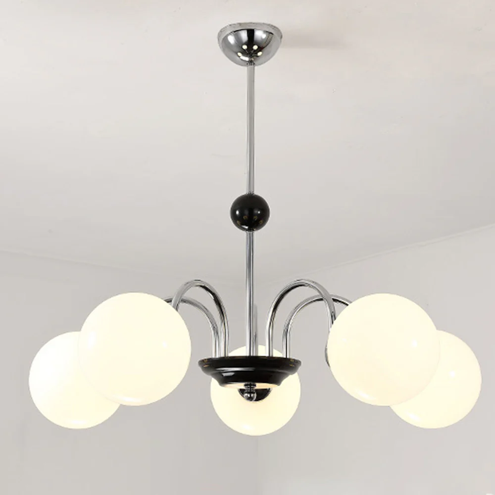 Chrome Chandelier Living Room Lighting Nordic Glass Chandelier - Image 6