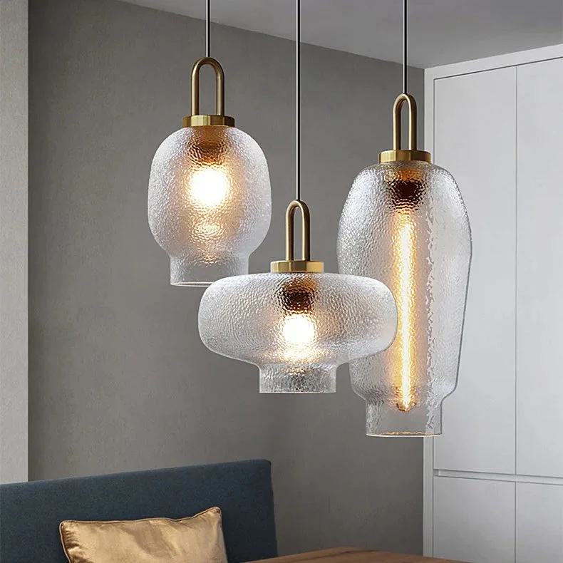 Clear Frosted Glass Pendant Light for Kitchen - Image 2