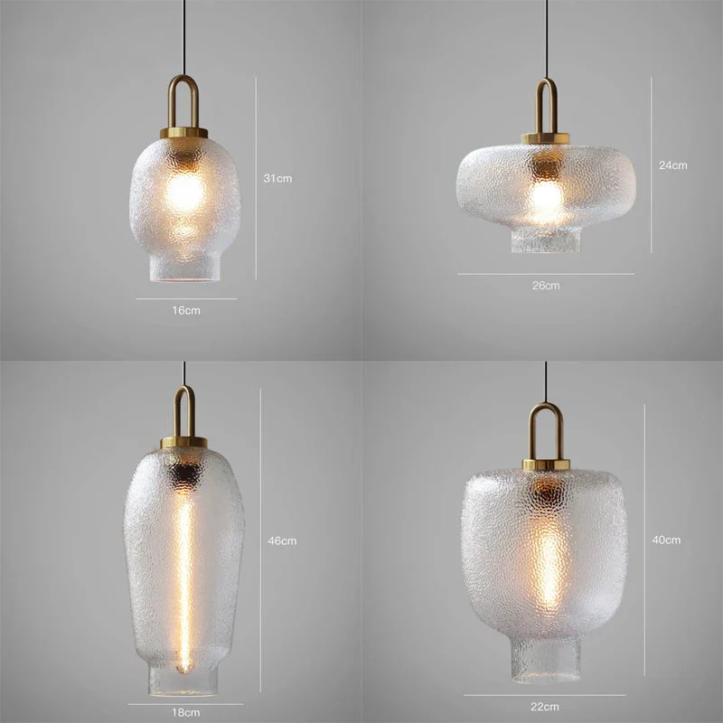 Clear Frosted Glass Pendant Light for Kitchen - Image 5