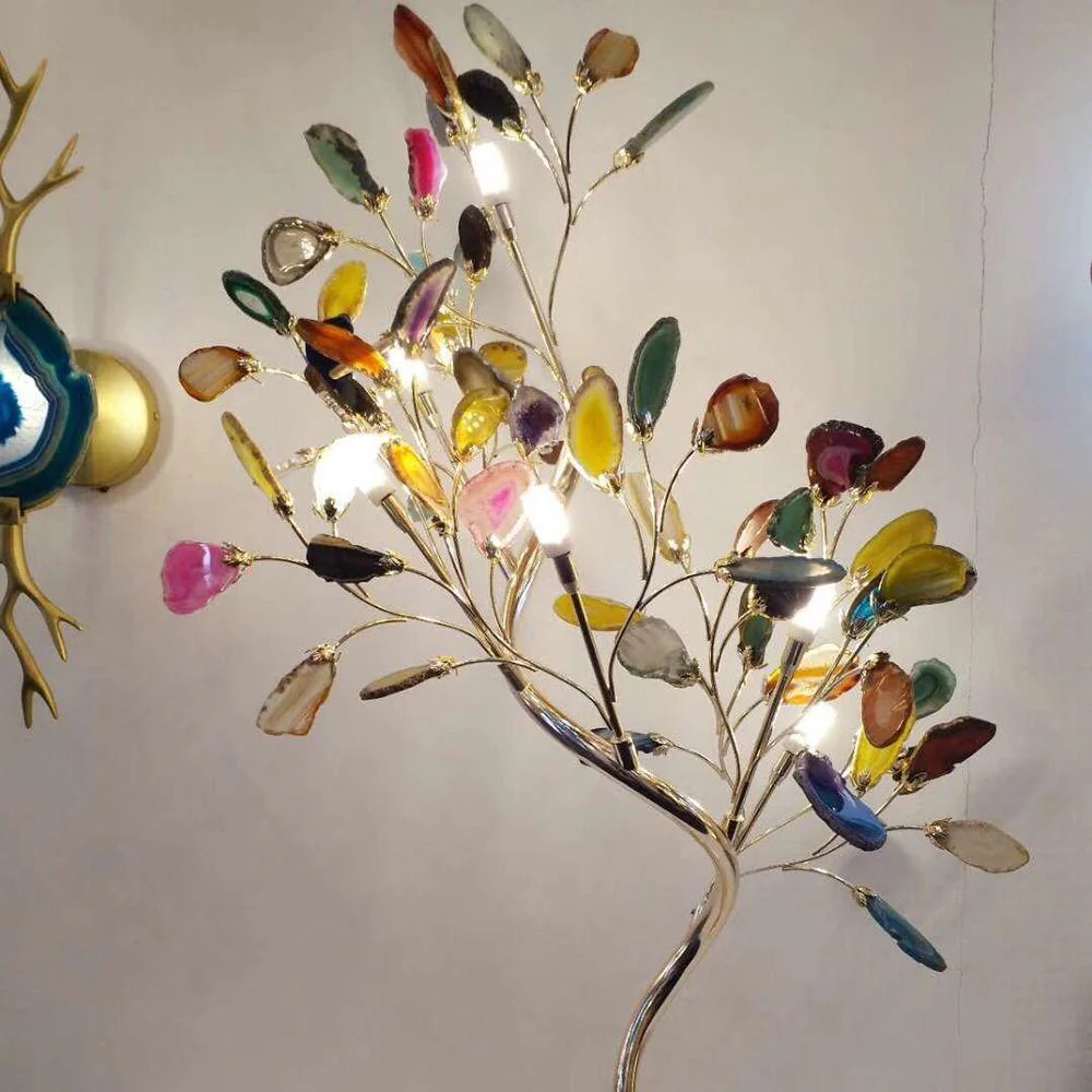 Colored Agate Tree Branch Table Lamp - Image 3