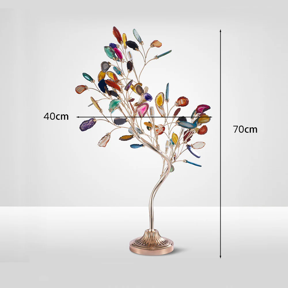 Colored Agate Tree Branch Table Lamp - Image 6