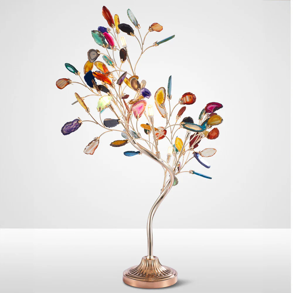 Colored Agate Tree Branch Table Lamp - Image 7