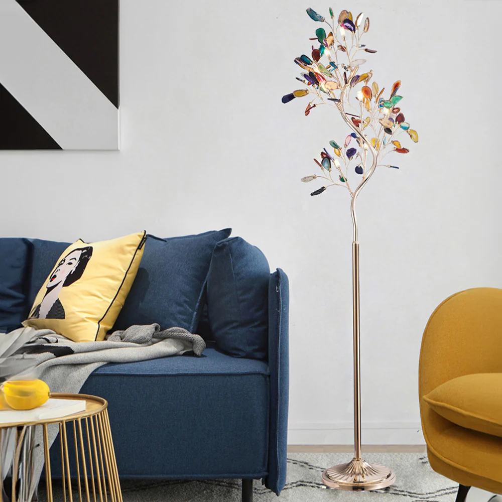 Colored Agate Tree Branch Shaped Floor lamp - Image 2