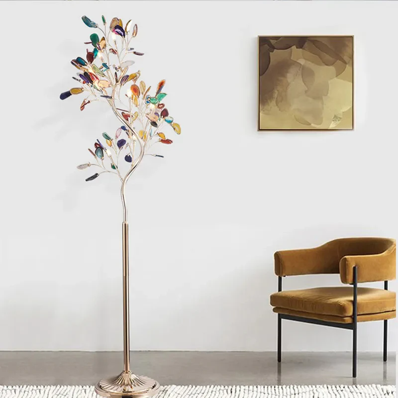 Colored Agate Tree Branch Shaped Floor lamp - Image 6
