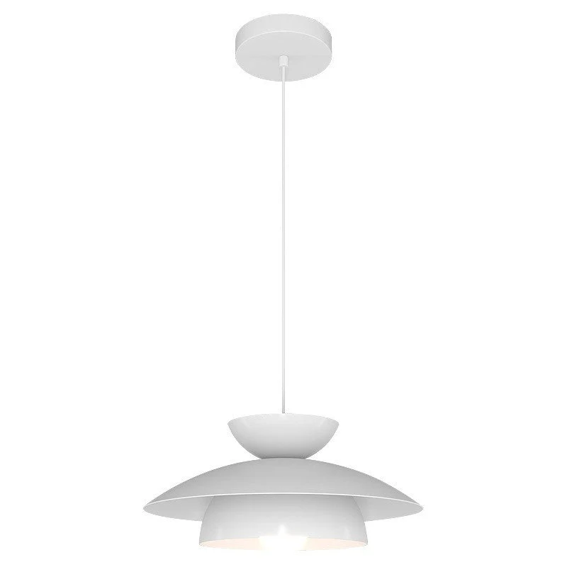 Modern Designer Style Round White Pendant Light - Image 11