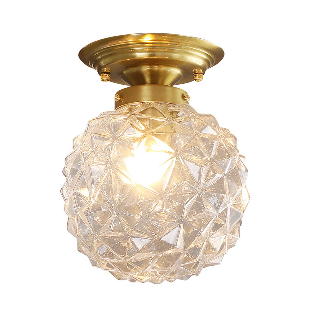 Contemporary Clear Glass Ball Hallway Ceiling Light - Image 11