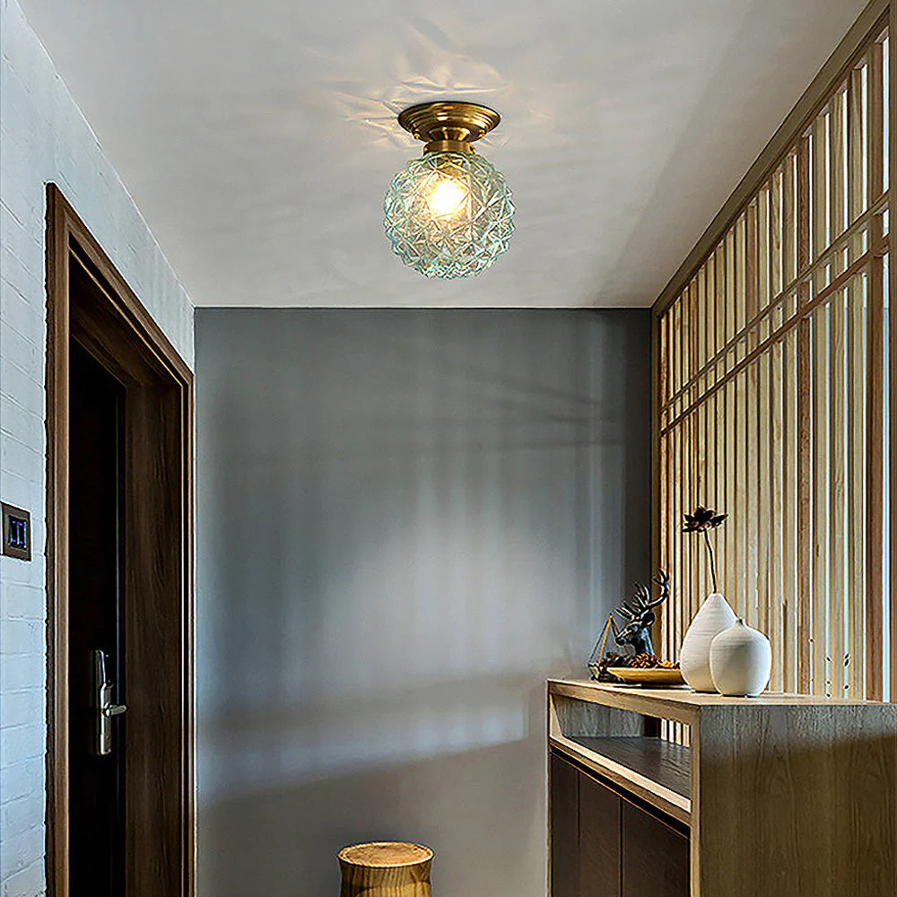 Contemporary Clear Glass Ball Hallway Ceiling Light - Image 15