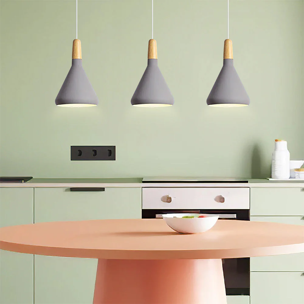Contemporary Conical Colorful Metal Pendant Lamp - Image 11