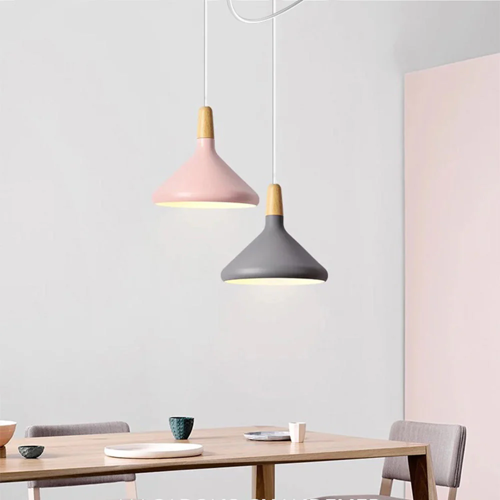 Contemporary Conical Colorful Metal Pendant Lamp - Image 13