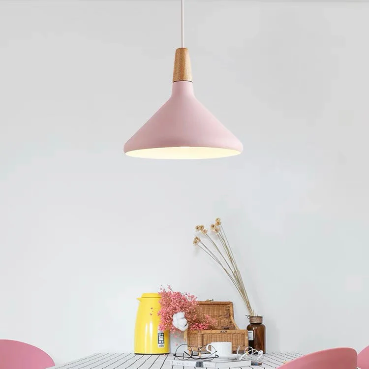 Contemporary Conical Colorful Metal Pendant Lamp - Image 14