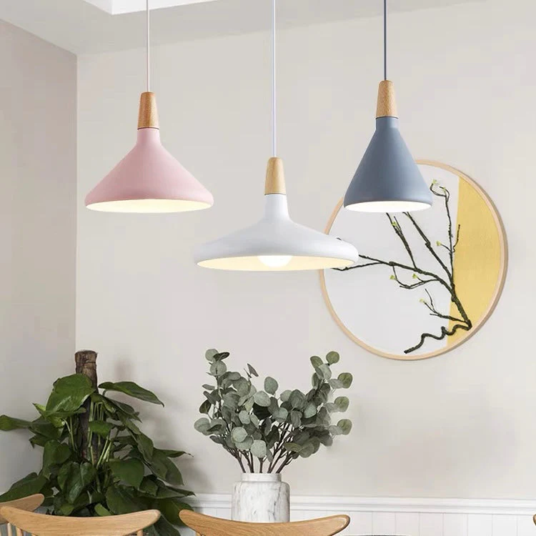 Contemporary Conical Colorful Metal Pendant Lamp - Image 15