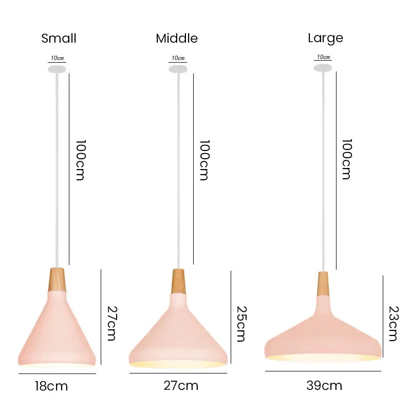 Contemporary Conical Colorful Metal Pendant Lamp - Image 18