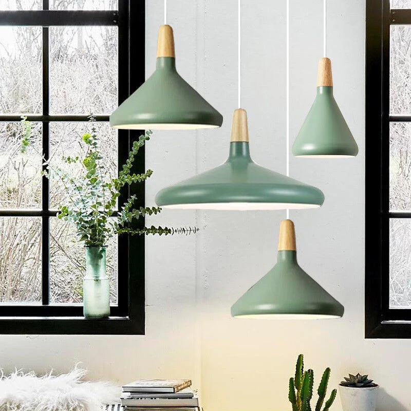 Contemporary Conical Colorful Metal Pendant Lamp - Image 22