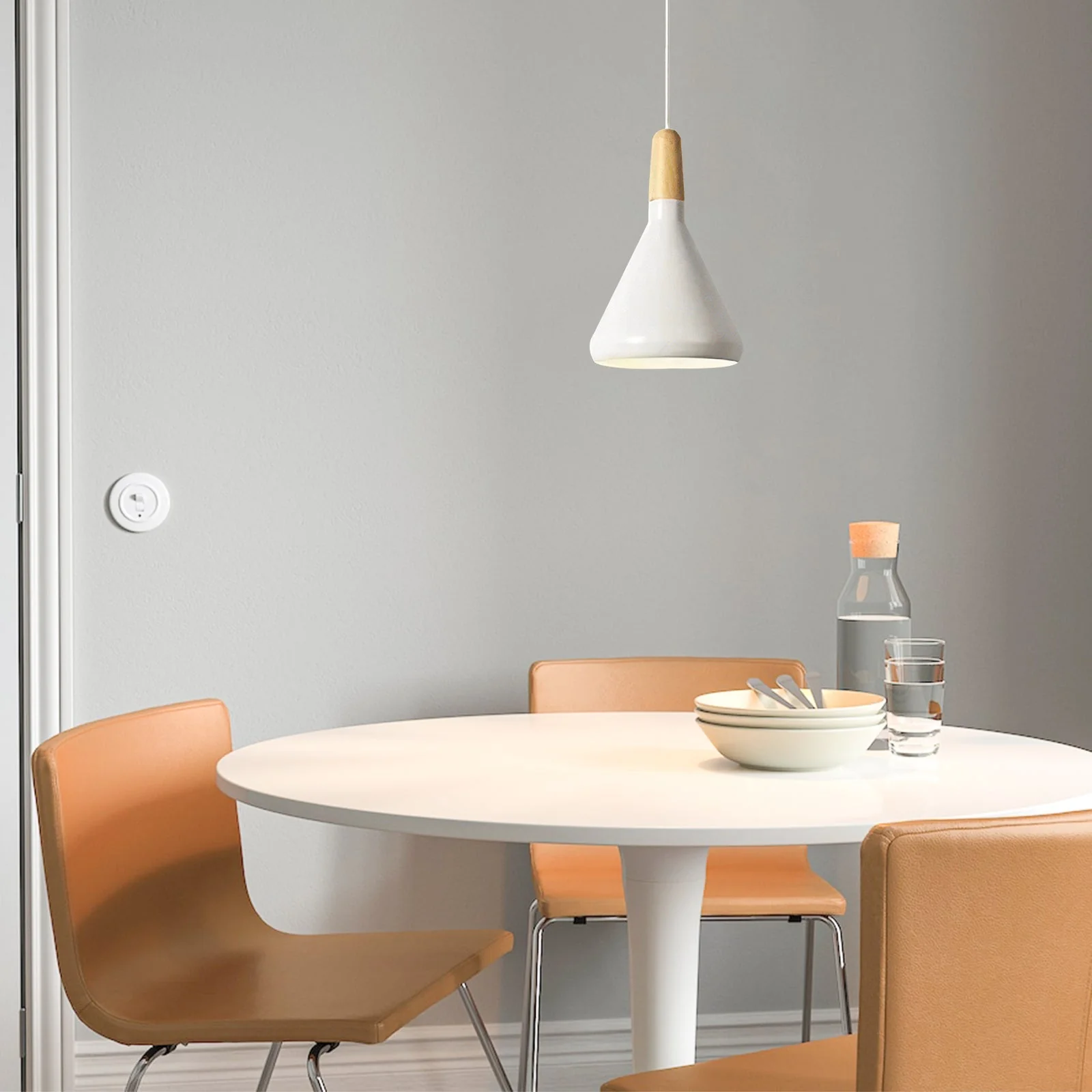 Contemporary Conical Colorful Metal Pendant Lamp - Image 5