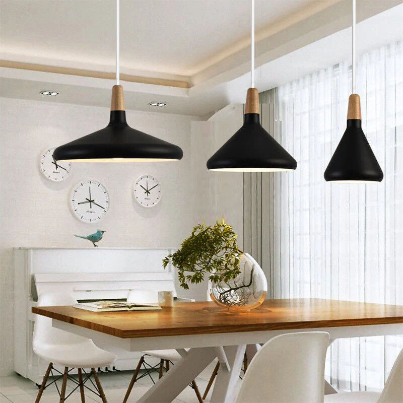 Contemporary Conical Colorful Metal Pendant Lamp - Image 9
