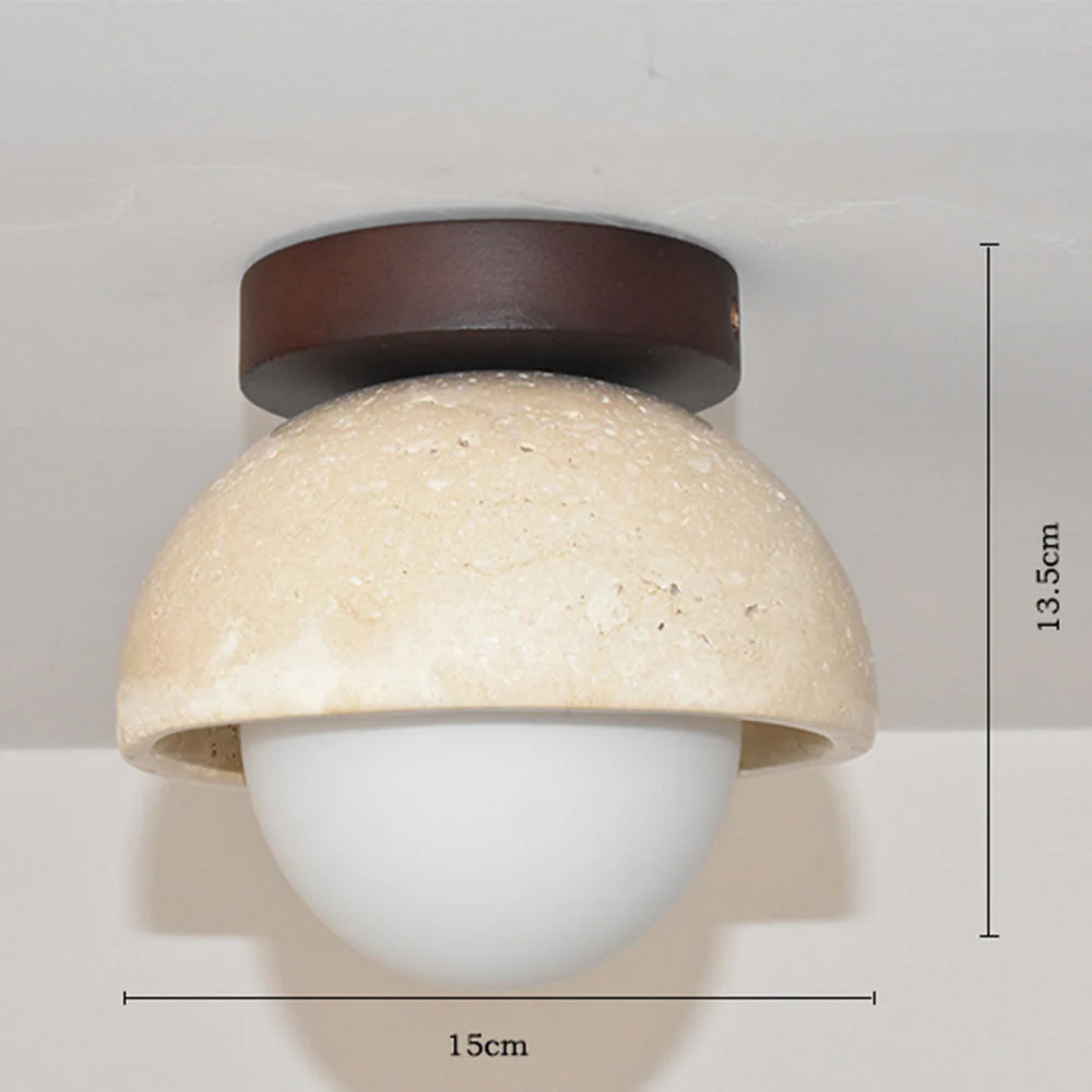 Contemporary Industrial Beige Stone Wall Light - Image 14