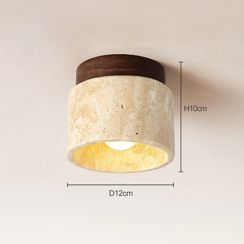 Contemporary Industrial Beige Stone Wall Light - Image 18