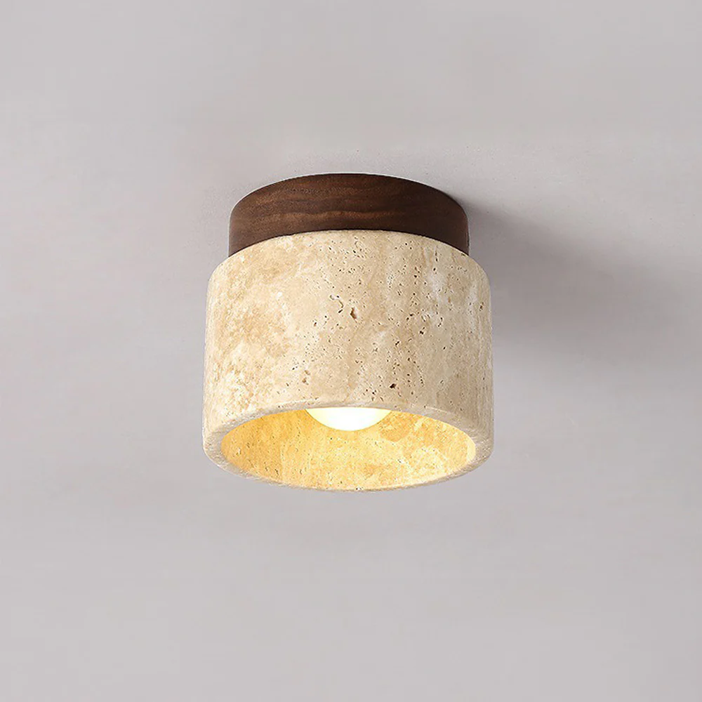 Contemporary Industrial Beige Stone Wall Light - Image 23