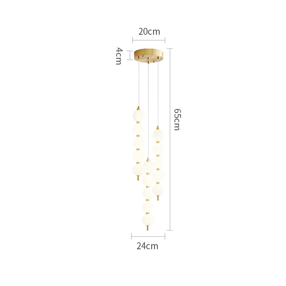 Contemporary LED White Ball Pendant Light - Image 12