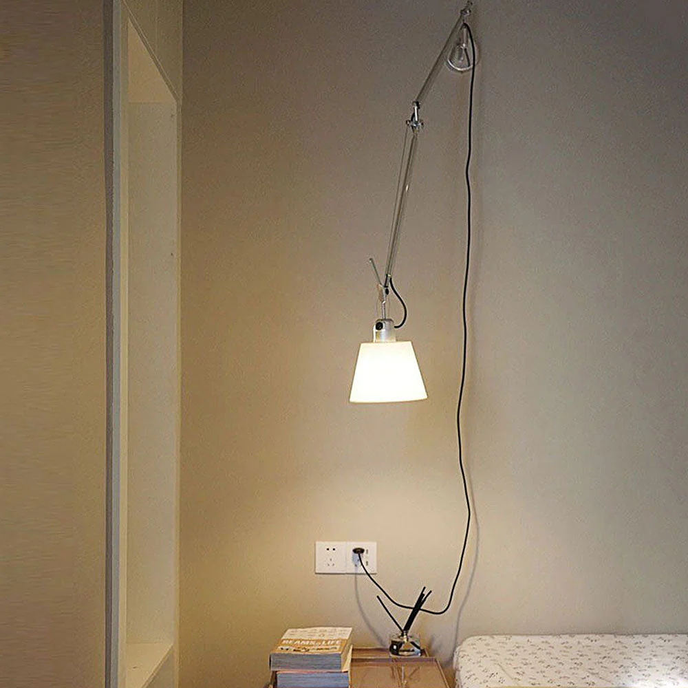 Contemporary Rotatable Silver Wall Light - Image 7