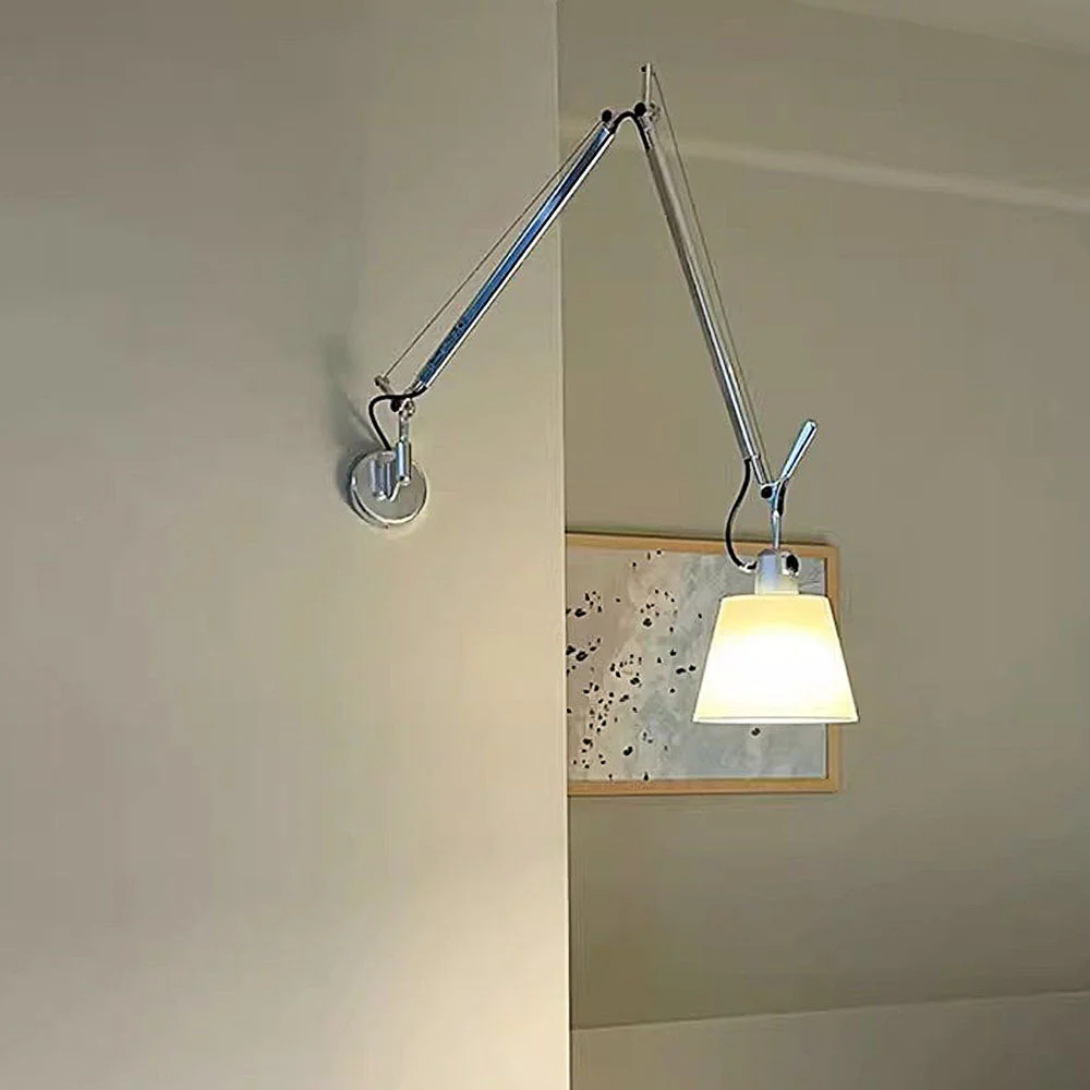 Contemporary Rotatable Silver Wall Light - Image 8