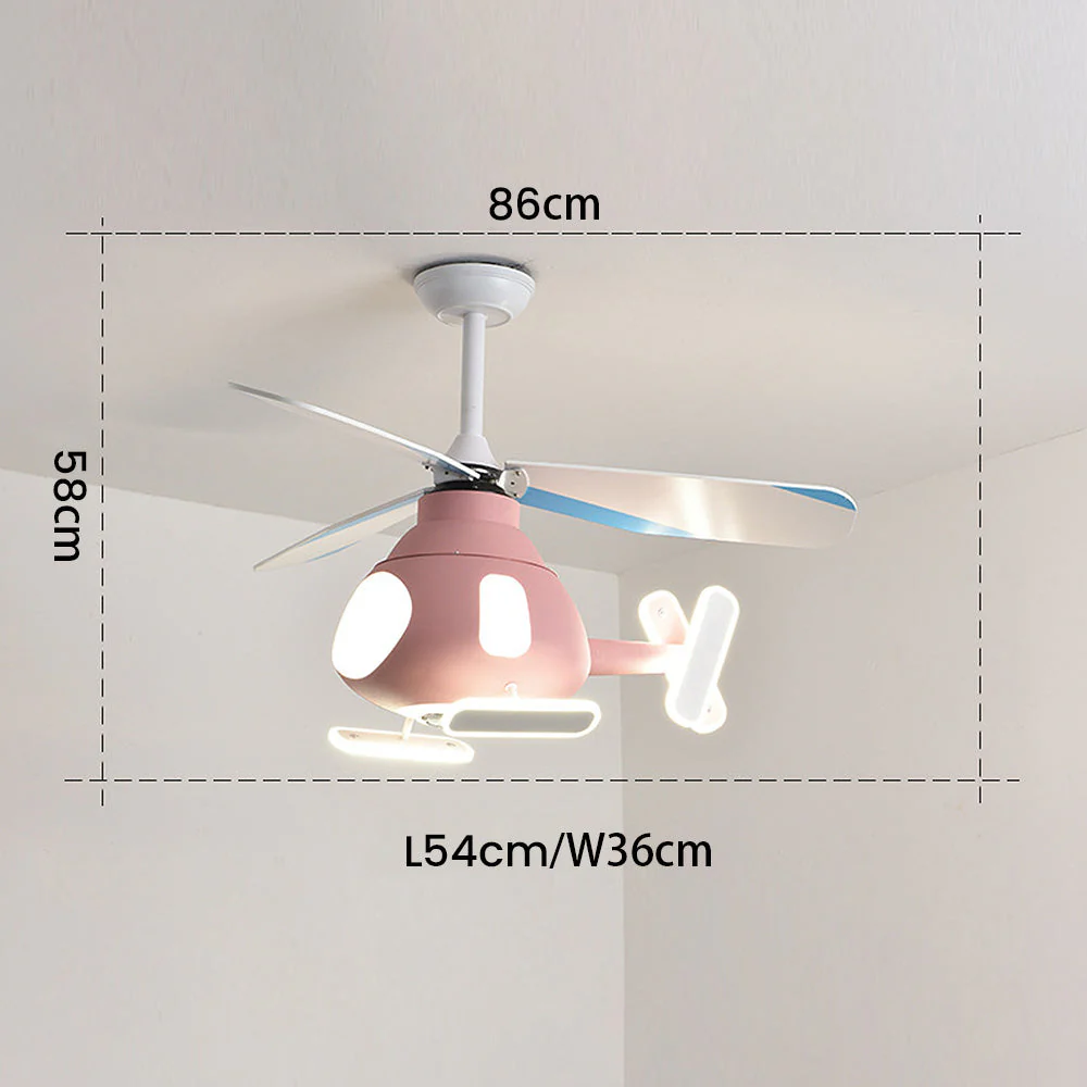 Contemporary Rotocopter Ceiling Fans with LED Lights - Image 5