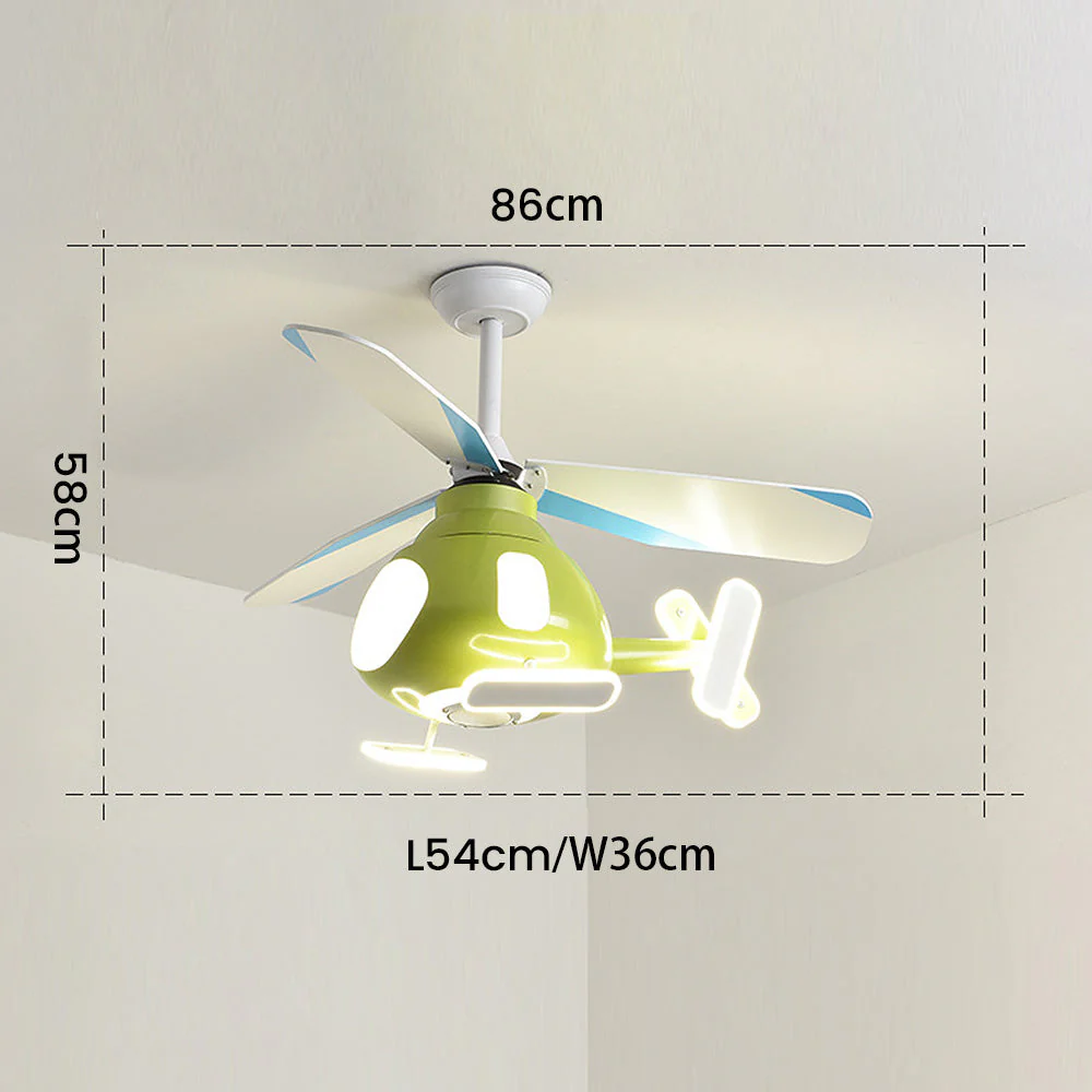 Contemporary Rotocopter Ceiling Fans with LED Lights - Image 7