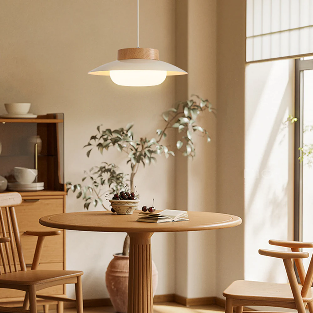 Cream Glutinous Rice Ball Bowl Pendant Light - Image 3
