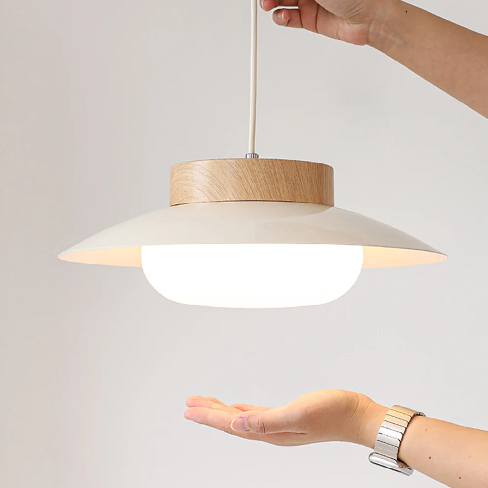 Cream Glutinous Rice Ball Bowl Pendant Light - Image 8