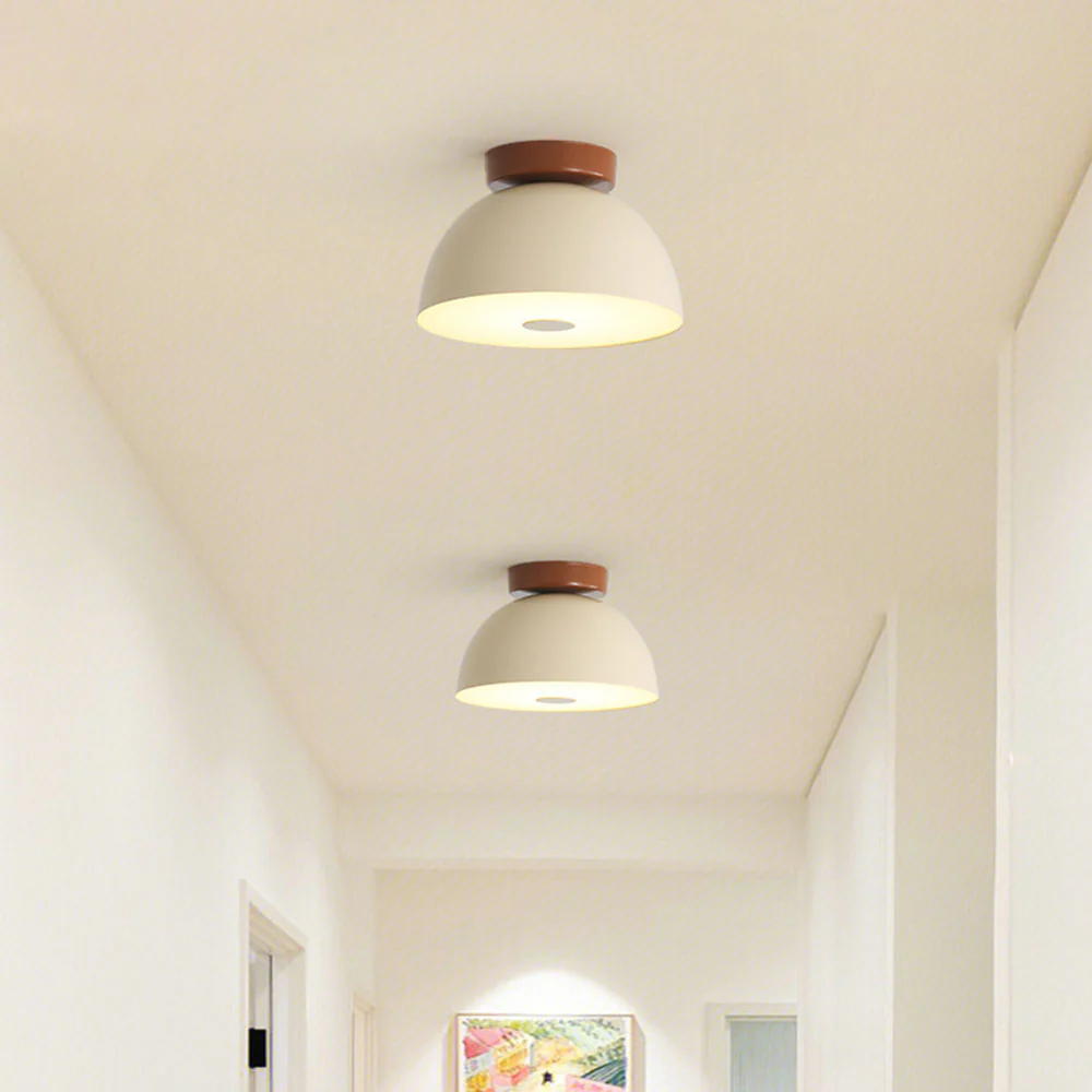 Cream Retro Iron Aisle Ceiling Lamp - Image 14